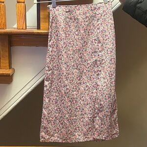 SHEIN Multicolor Floral Midi Skirt